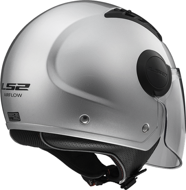 LS2 OF562 Airflow Gloss Silver - Image 2