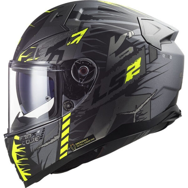 LS2 FF811 VECTOR II, matt titanuim yellow - Image 2