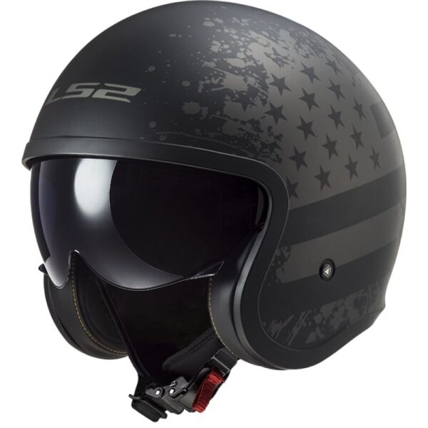 LS2 OF599 SPITFIRE II, Black Flag MATT (titanium)