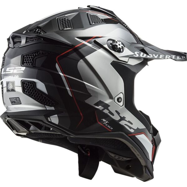 LS2 MX700 SUBVERTER EVO II, ARCHED GLOSS Black & silver - Image 2