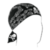 Zan Flydanna Cotton Skull Paisley Black
