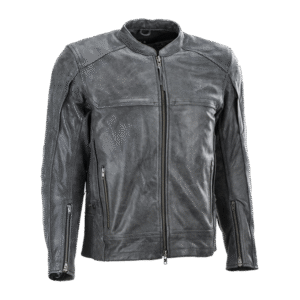 Highway 21 Gunner Leather Jacket - Gunmetal