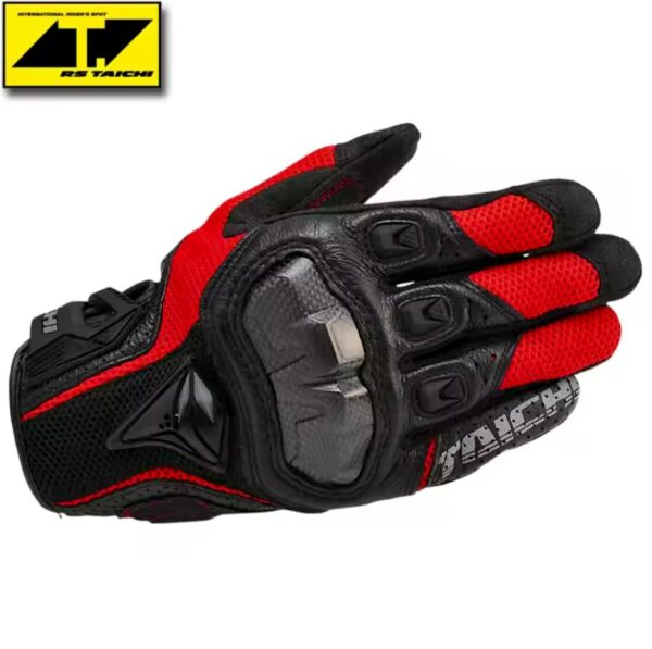 Taichi Full Fingers Gloves Black/Red - Image 2