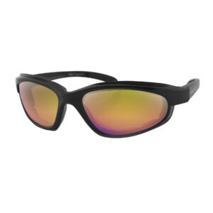Bobster Fat Boy Matte Black Frame High Definition Yellow Revo Lens