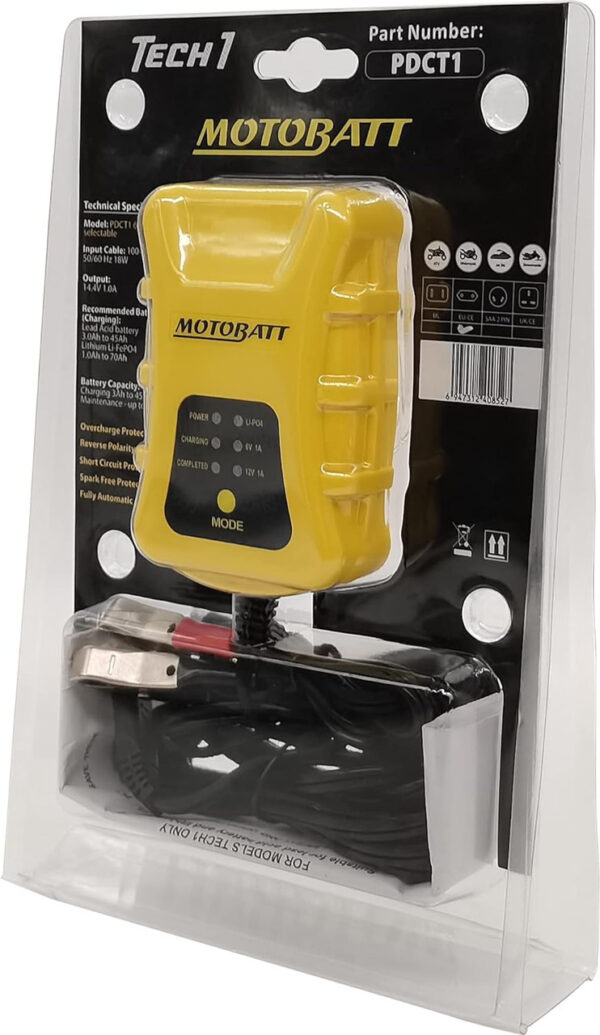 Motobatt PDCT1 12V/6V 1-Amp Charger - Image 3
