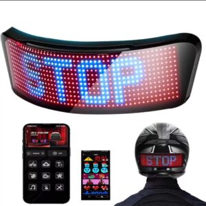 LED Helmet Customizable Screen Display