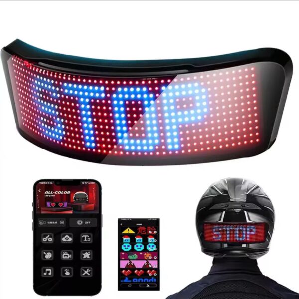LED Helmet Customizable Screen Display