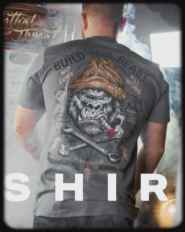 Lethal Threat Build Your Beast Gorilla T-Shirt - Image 3