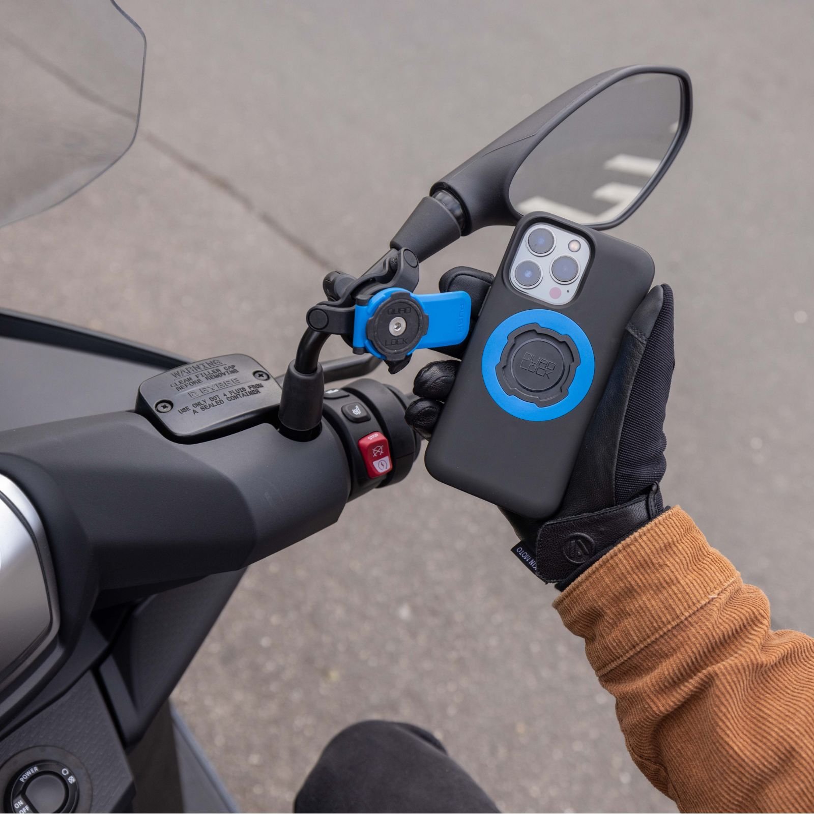 Quad Lock Motorcycle Mirror Mount - Image 4
