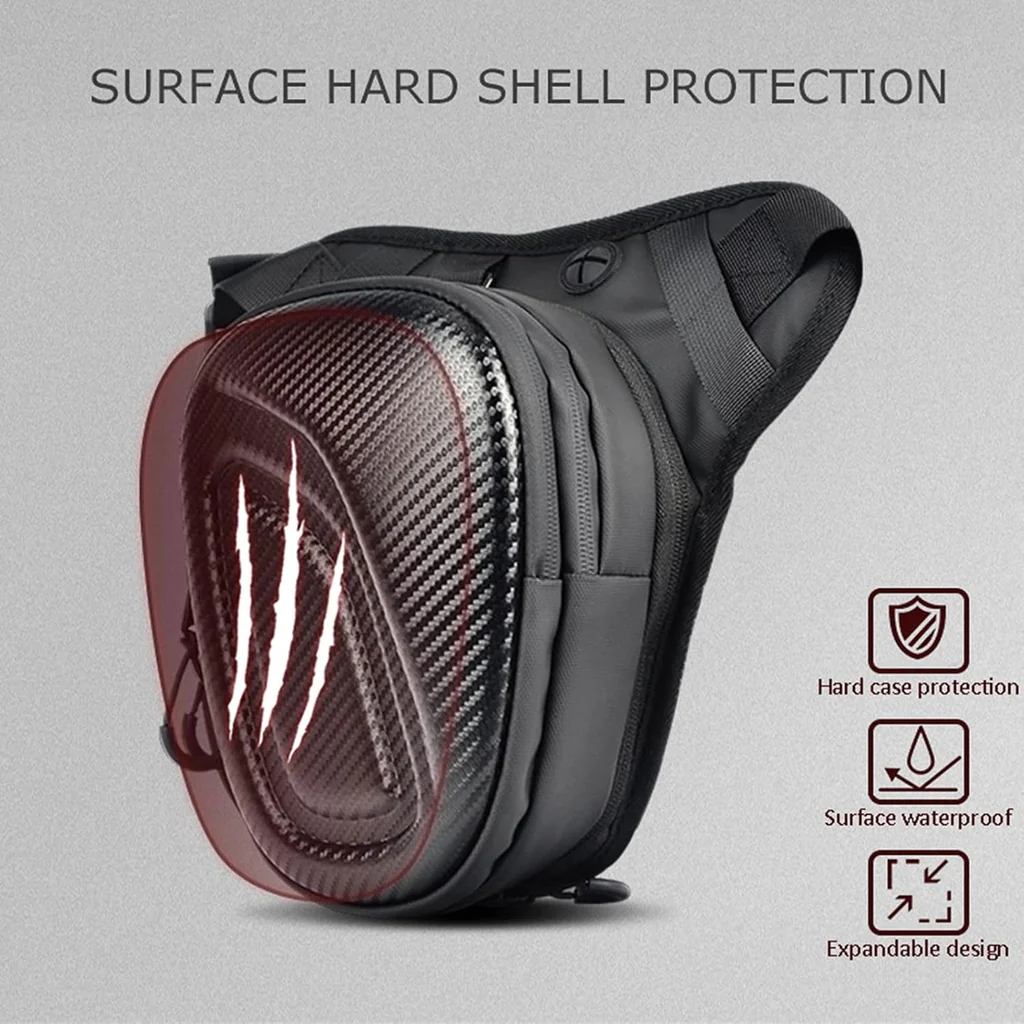 Motorcycle Leg Bag CUCMA Carbon & Waterproof - الصورة 3