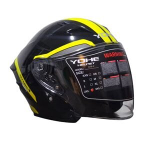 Yohe 878 Half Face Black -Yellow